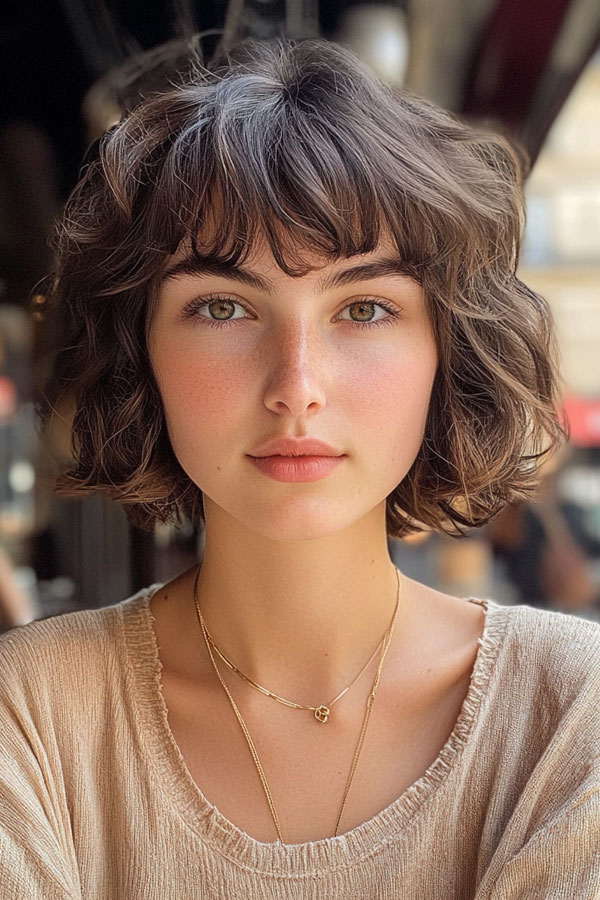 33 Chic Parisian French Bob Haircuts : Soft Romance Chocolate Brown Hair