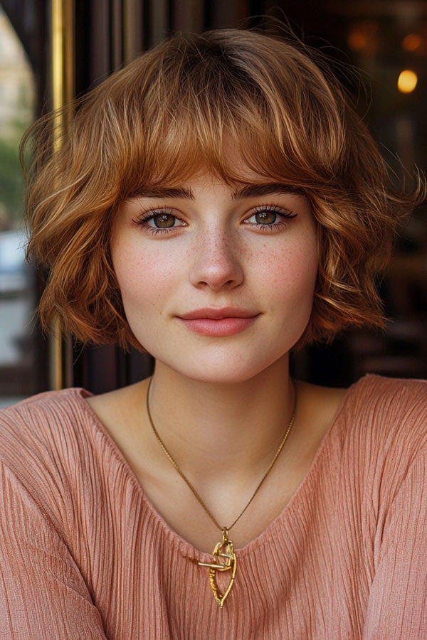 33 Chic Parisian French Bob Haircuts : Golden-Blonde Bob