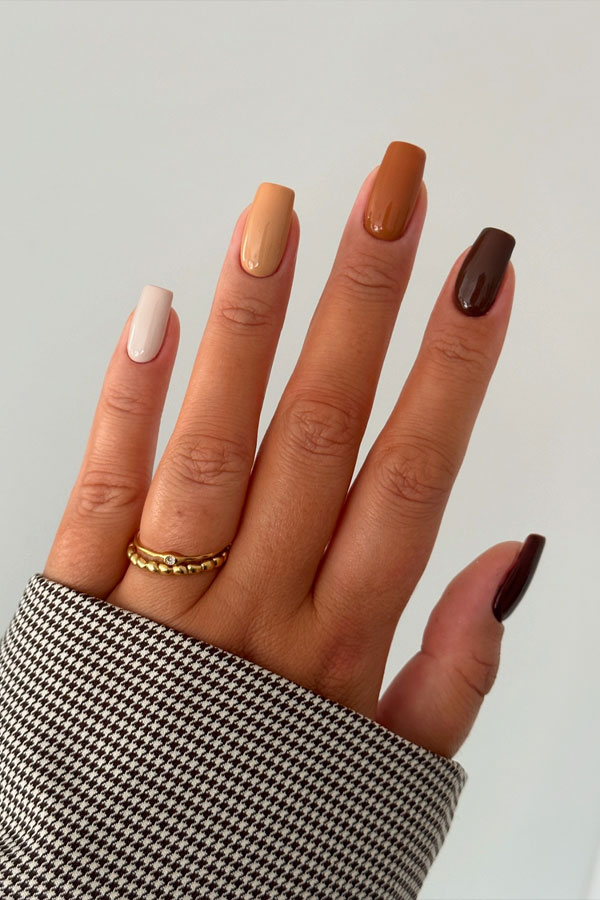 Autumn Neutrals, fall nail designs, autumn nail designs