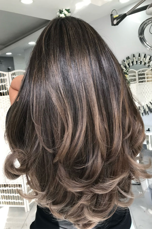 Dimensional Ash Brown Layers with Soft Curls, Chic Long Layered Haircuts for Straight Hair, long layers, long layered haircuts