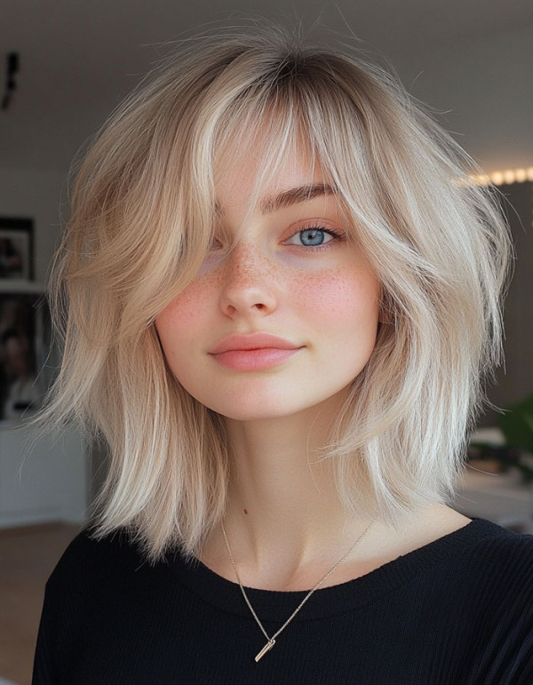 30 Short Shag Hairstyles for an Edgy Vibe : Soft Layered Shag