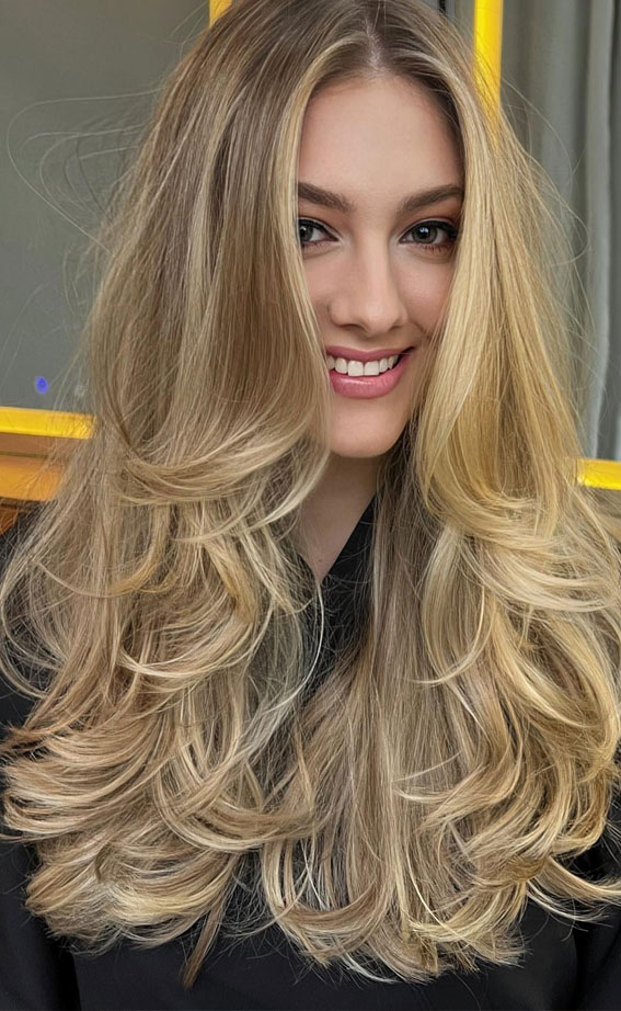 Buttery Blonde Layers,  best hair colour for autumn and winter