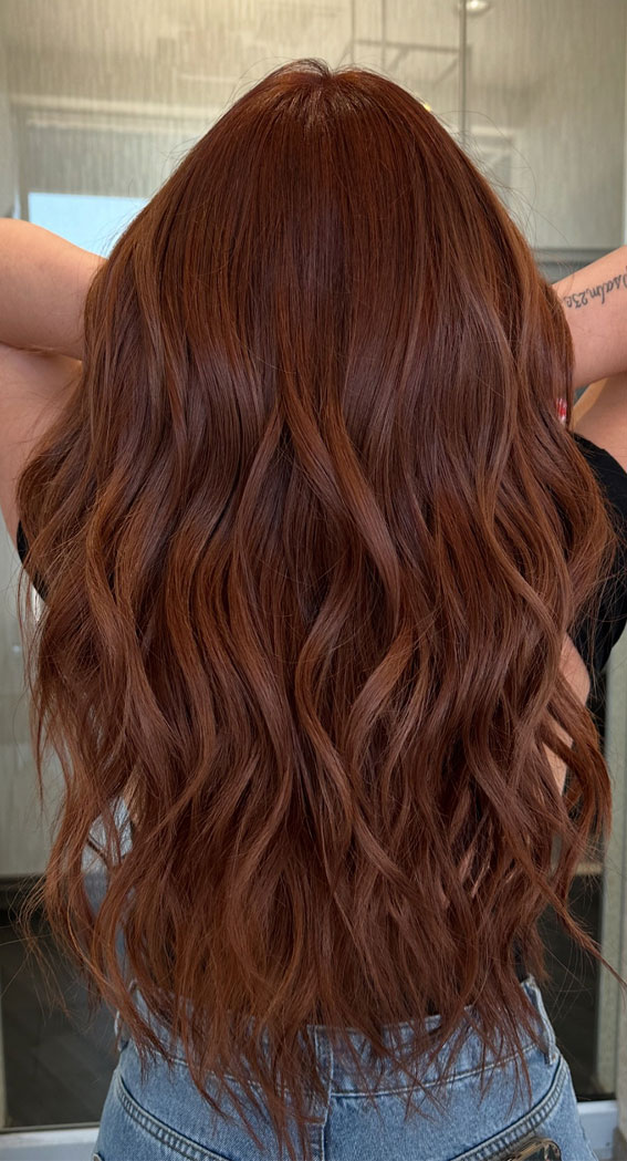 Warm Chestnut Waves, best hair colour for autumn and winter