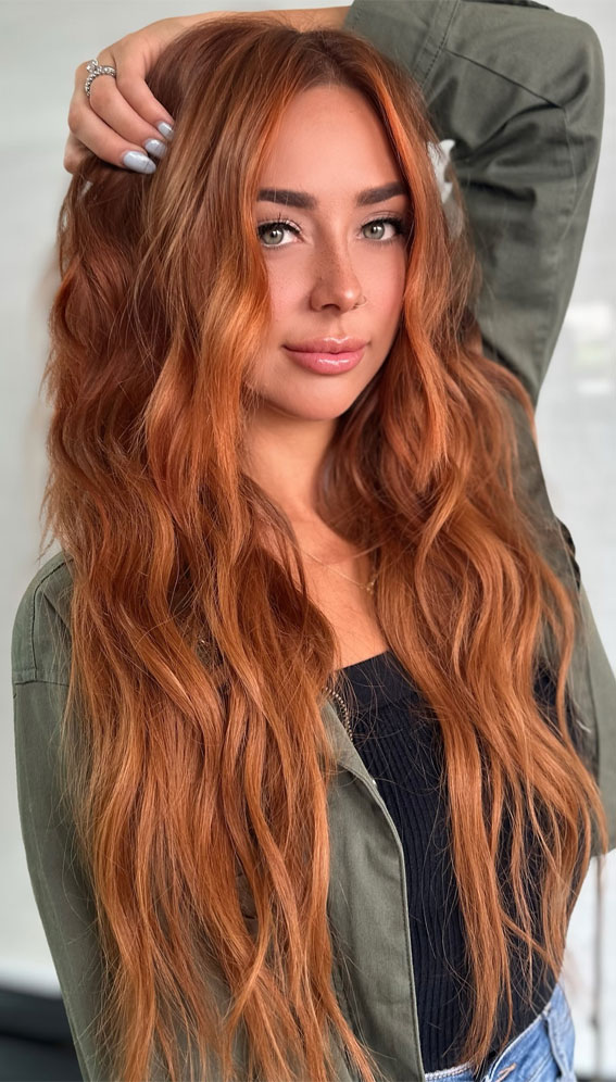 30 Best Hair Colours for Autumn and Winter : Spicy Ginger Waves