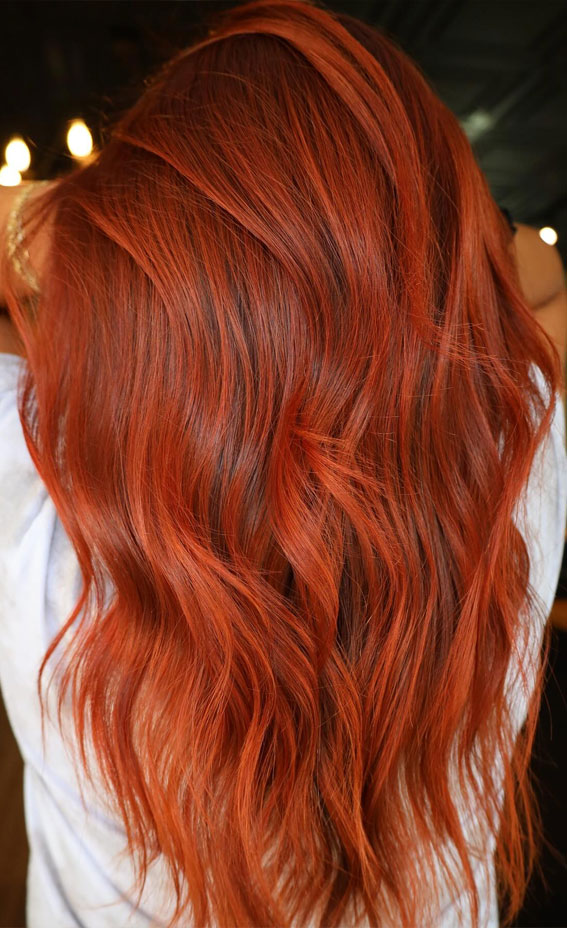 Spiced Cinnamon red Hair colour, best hair colour for autumn and winter