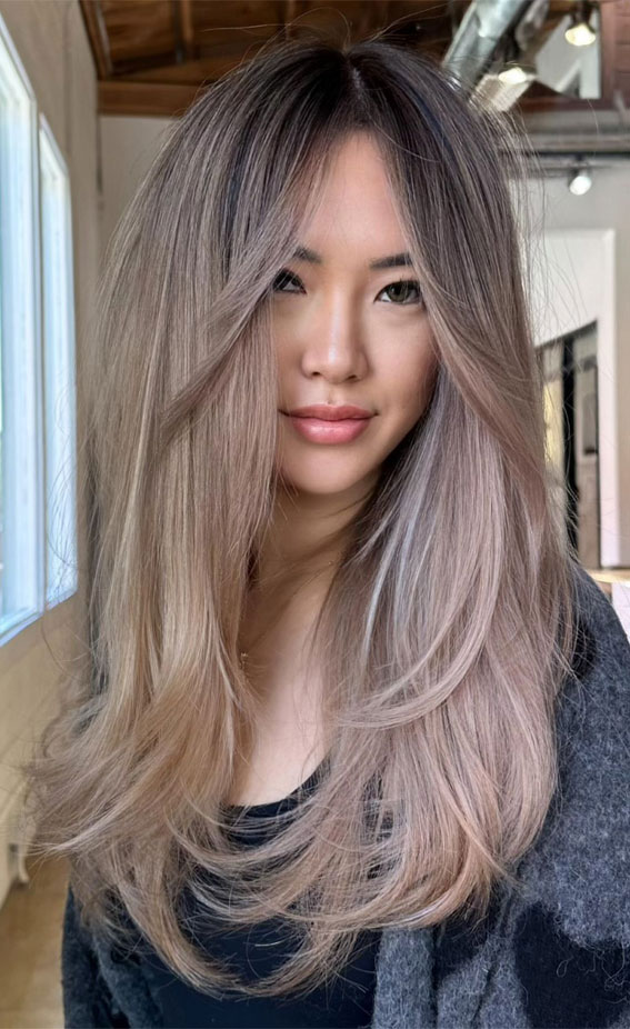 Smoky Ash Blonde, hair colours, Subtle hair colour for dark hair, Subtle hair colour for brunettes, Subtle hair colour for brown hair, Best subtle hair colour