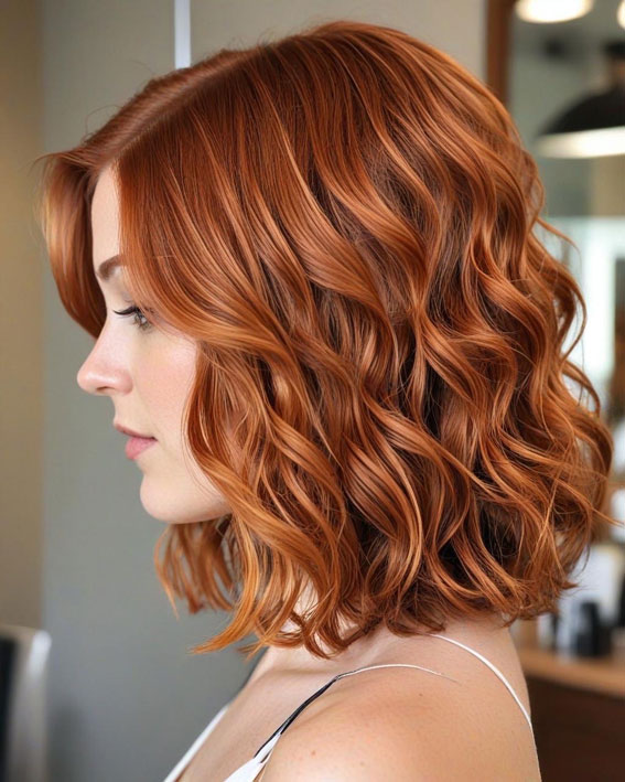 Fiery Copper Waves