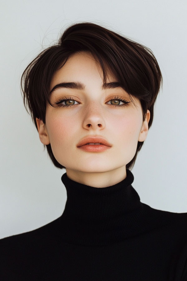 35 Cute Pixie Hairstyles to Steal the Spotlight : Elegant Raven Pixie