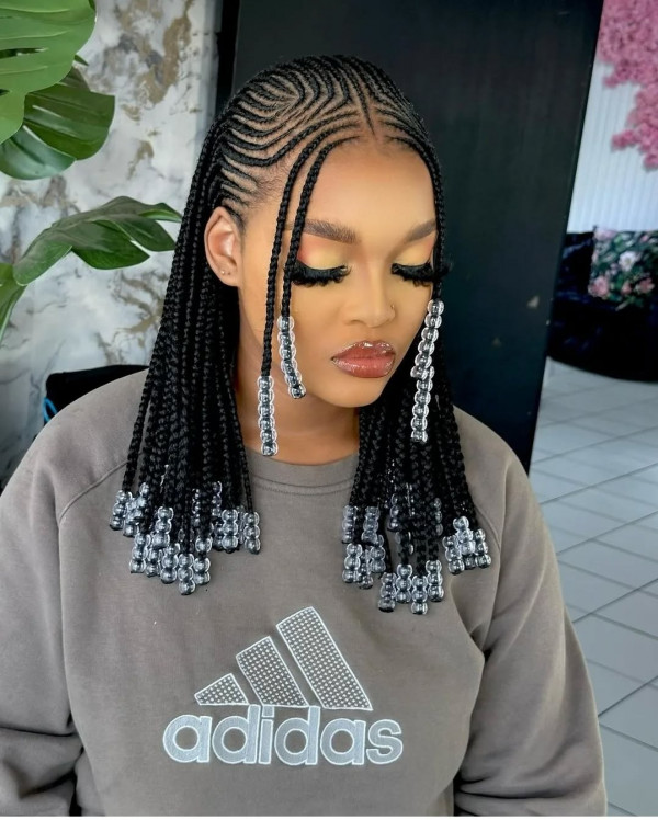 16 Trendy Fulani Braids with Beads : Crystal Clear Beaded Braids