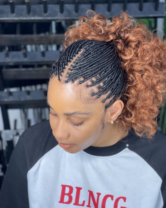 Gorgeous Fulani Braids With Curls For A Trendy Look Copper Curls With Fulani Twists