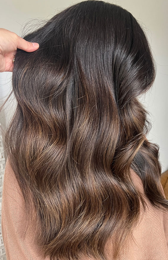 32 Hot Cappuccino Brunette Hair Colour Ideas : Cappuccino with Subtle Highlights