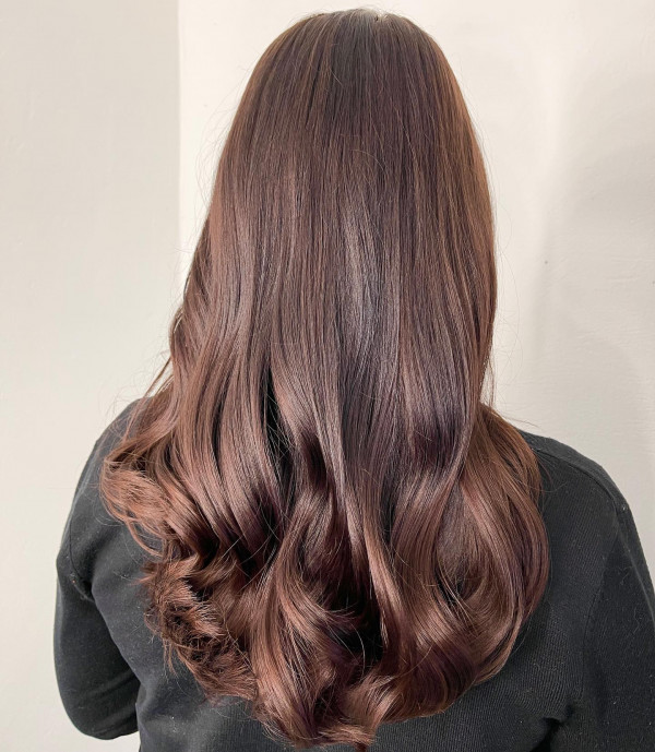 Cappuccino Hair Colour Long Waves