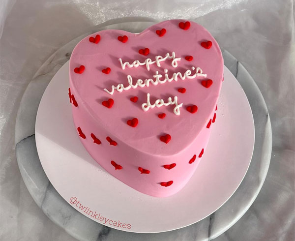 Sweetheart Simplicity Valentine’s Day Cake, Valentine’s Day Cake, valentines cake