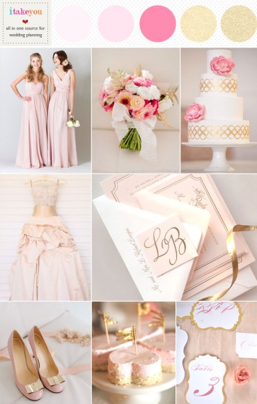 Bush pink gold wedding theme,elegant wedding palette