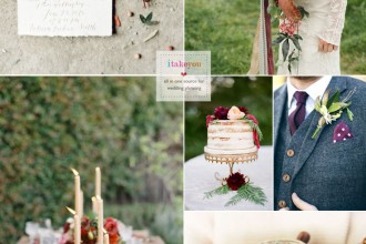 Navy blue Purple and Redwood for Autumn wedding | itakeyou.co.uk