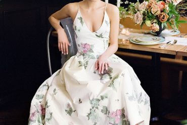 Floral wedding dress