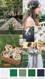 Green wedding theme ideas { Different shades of green wedding }