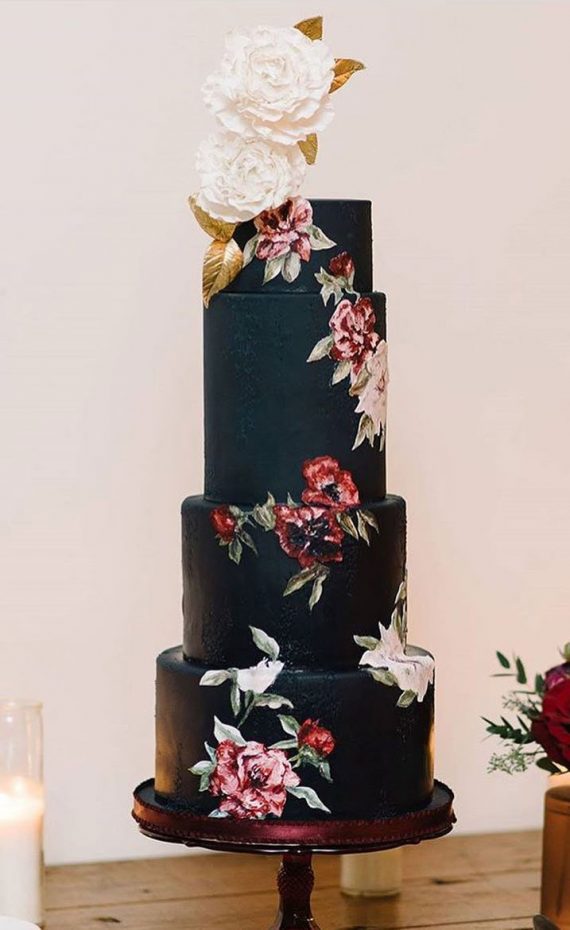 35 Breathtaking black wedding cakes for eternal couple I Take You ...