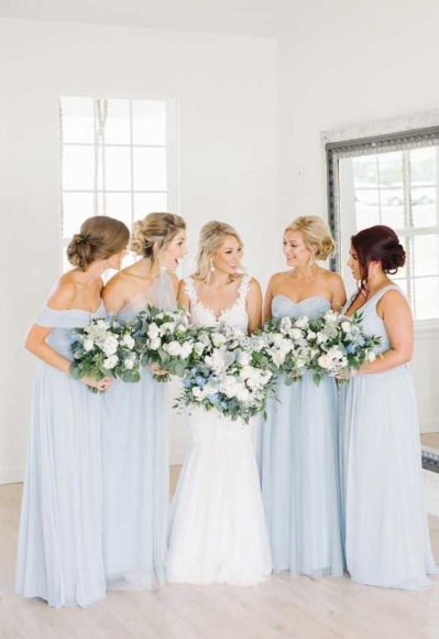 Blue wedding color theme, Dusty blue, Placid Blue, Baby Blue & Dark Blue