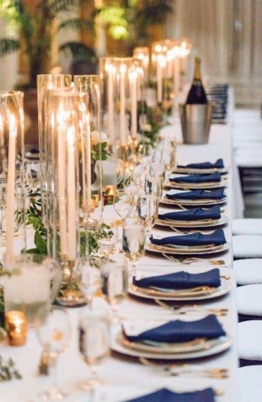 Blue and Gold Wedding Colour Theme For An Elegant Wedding