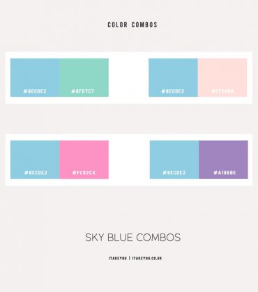 Sky Blue Color Combos | Sky Blue and Pink Color schemes