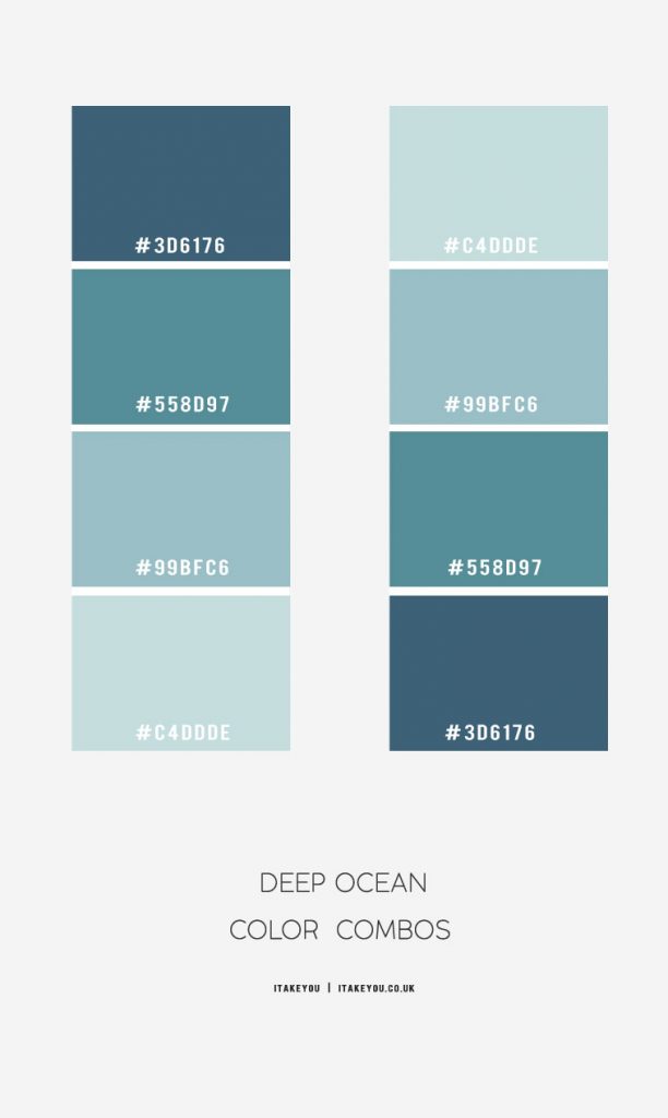 Deep Ocean Color Combos - Ocean Blue Color Schemes