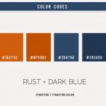 Dark blue and rust color scheme for living room I Take You | Wedding ...