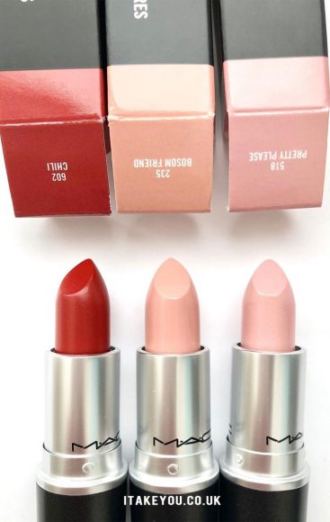 Mac Lips : Chili, Bosom Friend & Pretty Please Mac Lipstick