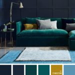 Dark Blue and Emerald Living Room , Living room colour ideas