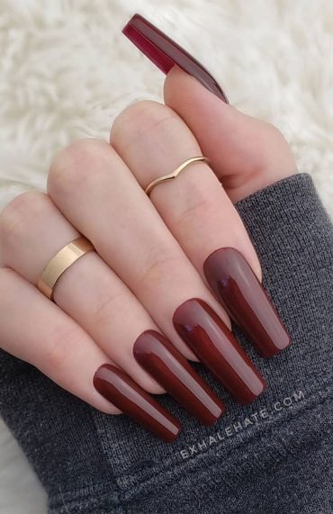 Pretty Ways To Wear Burgundy Nails This Autumn, Burgundy Nail Colours