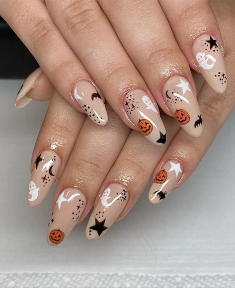 Cute Halloween Nail Designs 2020 Halloween Nail Art Ideas 2020   Nail Design Idea 473x580 