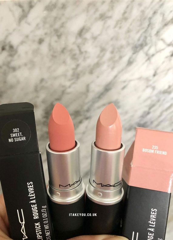 Mac Lipsticks : Sweet, No Sugar and Bosom Friend