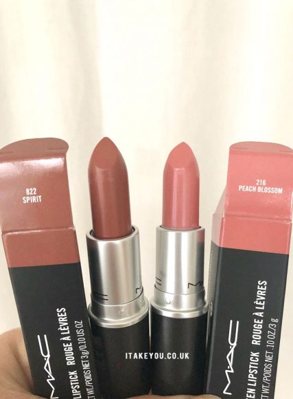 Mac Spirit Lipstick vs Mac Peach Blossom | Mac Lipstick Shades