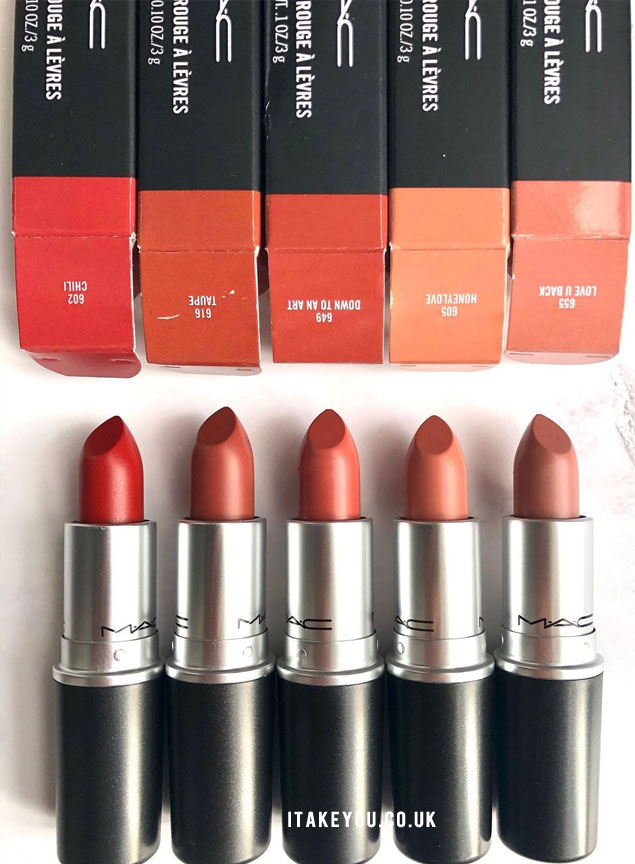 mac lipstick shades matte