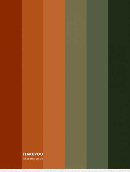 Green and Terracotta Colour Combination | Color Scheme | itakeyou.co.uk