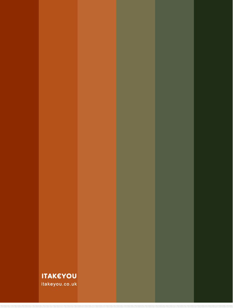 Dark Green Terracotta Color Palette Hex and RGB Values - Color