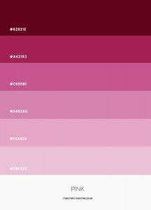 Shades of Pink Colour Combination - Pink Color Names | itakeyou.co.uk