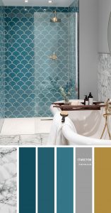 Emerald and grey colour scheme for Bathroom | Color Trends | itakeyou