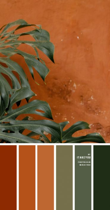 Green and Terracotta Colour Combination | Color Scheme | itakeyou.co.uk