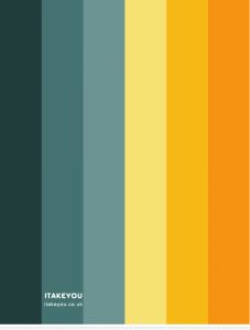 Green, Orange and Yellow Colour Combination | Summer Colour Combos