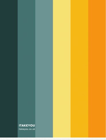 Green, Orange and Yellow Colour Combination | Summer Colour Combos