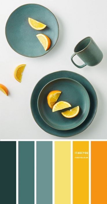 Green, Orange and Yellow Colour Combination | Summer Colour Combos