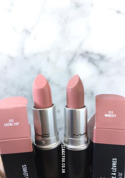 Mac Crème Cup Vs Mac Modesty Lipstick, Lipstick Swatches, itakeyou