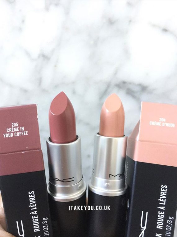 Crème In Your Coffee vs Crème D’Nude Mac Lipstick | Lipstick swatches