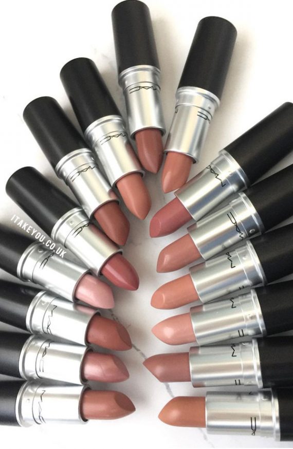 Mac Lipstick Aesthetic , Mac Lipstick Swatches, Mac Nude Lipsticks