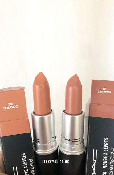 Mac Peachstock vs Mac Shrimpton Lipsticks | Mac Satin Lipstick | itakeyou