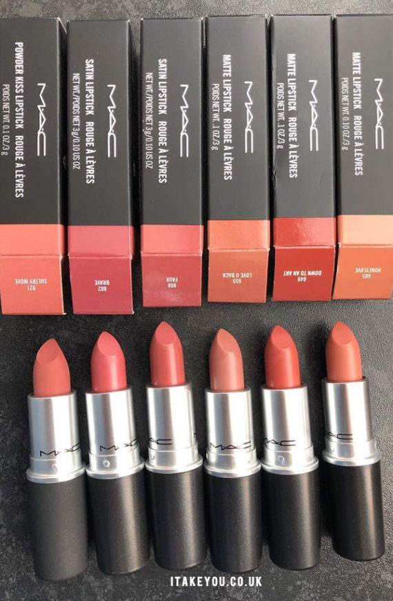 6 Shades of Mac Lipsticks | Mac Sultry Move vs Brave, Faux, Love U Back