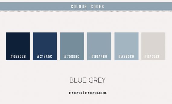 Dark Blue and Blue Grey Bedroom Colour Scheme | Dusty Blue Bedroom