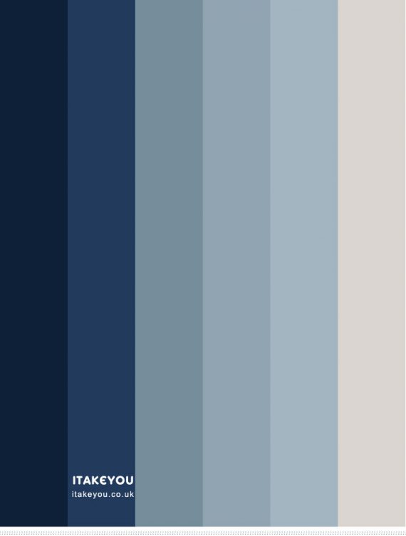 Dark Blue and Blue Grey Bedroom Colour Scheme | Dusty Blue Bedroom