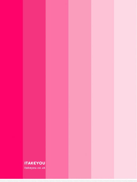 Ombre Pink Colour Scheme | Shades of pink gradient colour palette